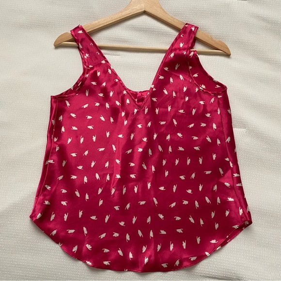 VS Vintage Satin Semi Cropped Henley Tank Top - Picture 4 of 7